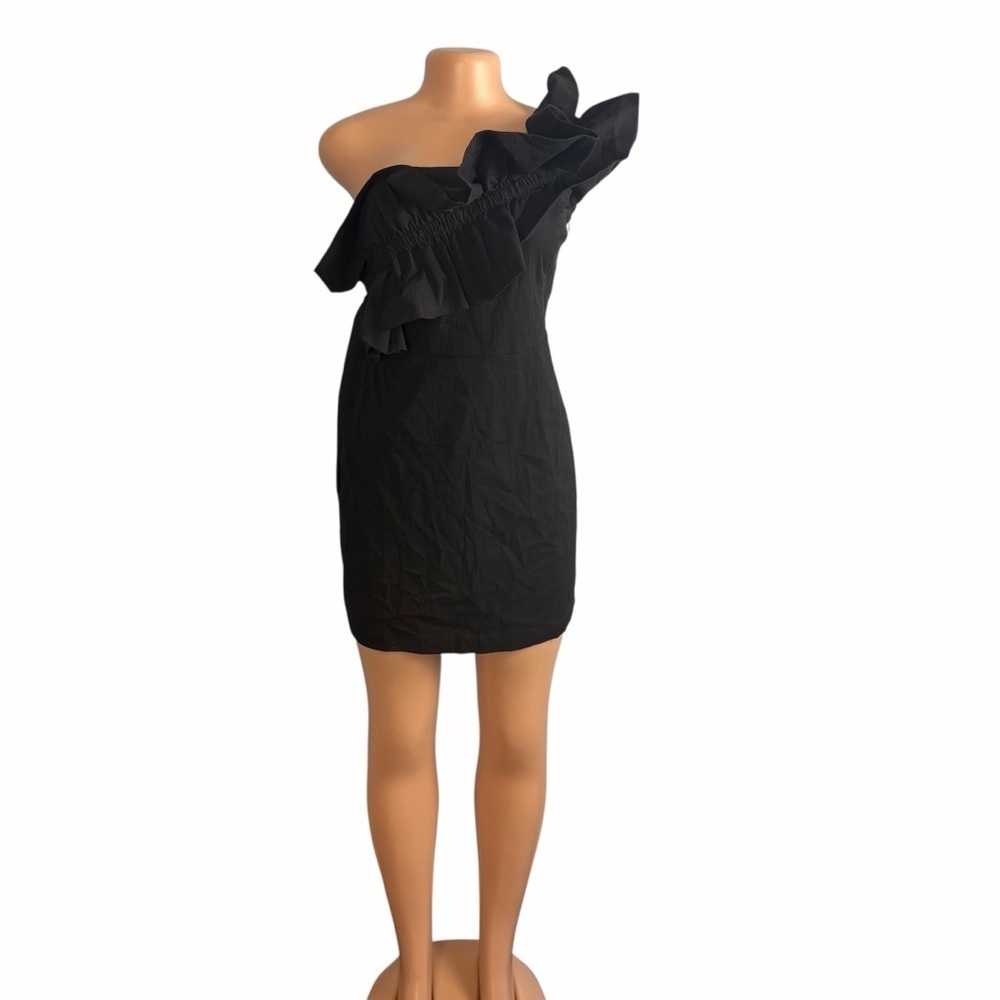TCEC Black One-Shoulder Ruffle Dress - Picture 3 of 10